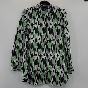 3 For $20 Style & Co.  Green, Black& White Top size 10
